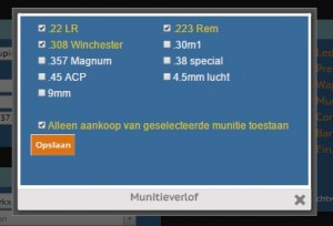 Markxman Online - Ledenadministratie - munitieverlof